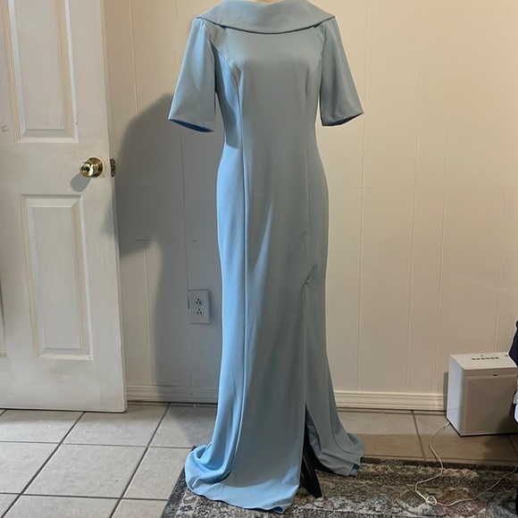Adrianna Papell evening gown blue mist Size 8 - Picture 1 of 5